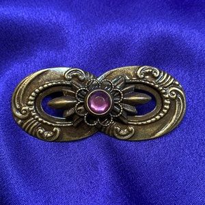 Copper-tone Brooch Scarf Pin, Vintage, Costume